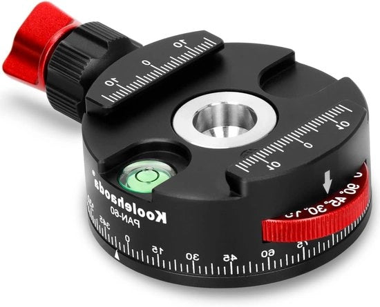 Stativa panoramica 360° - testa stativa metallica completa con rotatore di indexazione - compatibile con piatto di rilascio rapido Arca Swiss