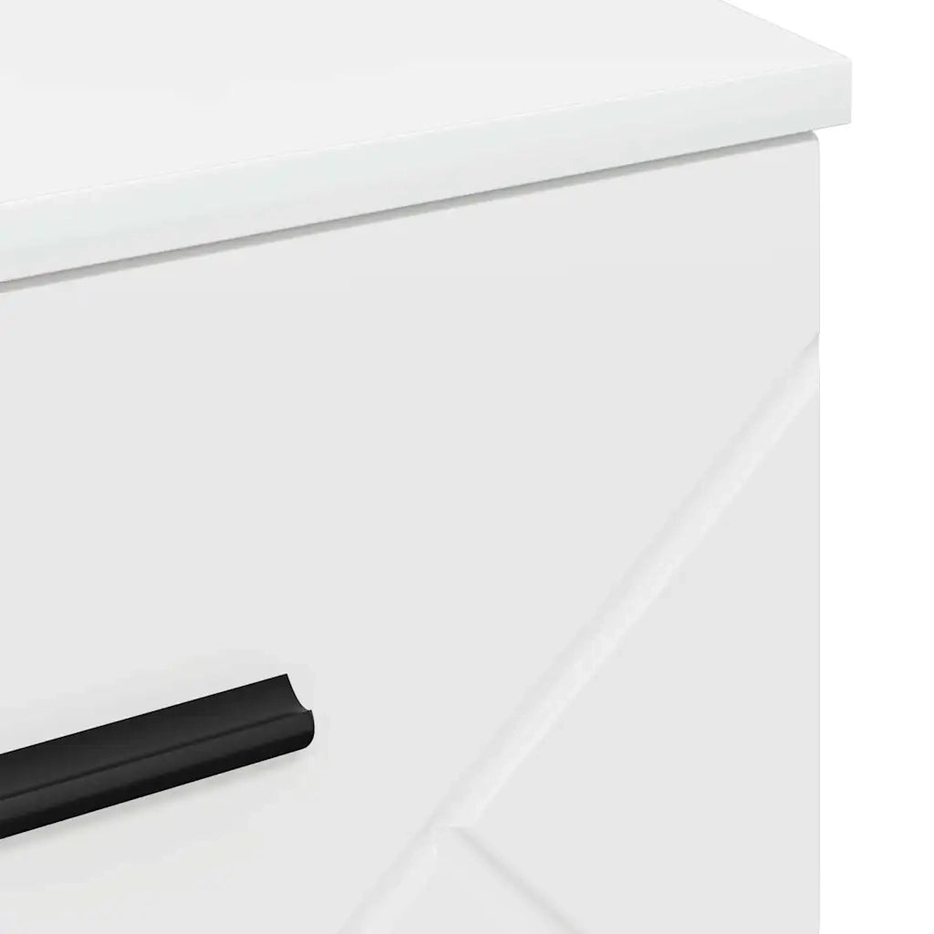 Armadio da Notte con cassetto Bianco lucido 38 x 38 x 66 cm 883378