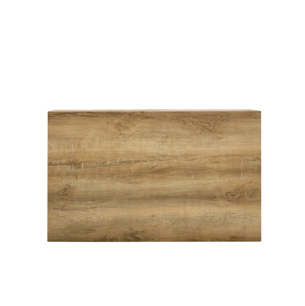 Tavolino da caffè rettangolare 90x50x30 cm con effetto venatura del legno in MDF naturale