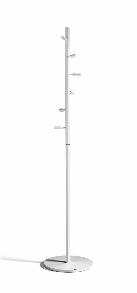 Appendiabiti Herdasa legno di faggio finitura bianco 182x37x37