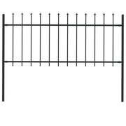 Recinzione da Giardino Woerden con Punta a Lancia in Acciaio 170x80 cm Nero 144924