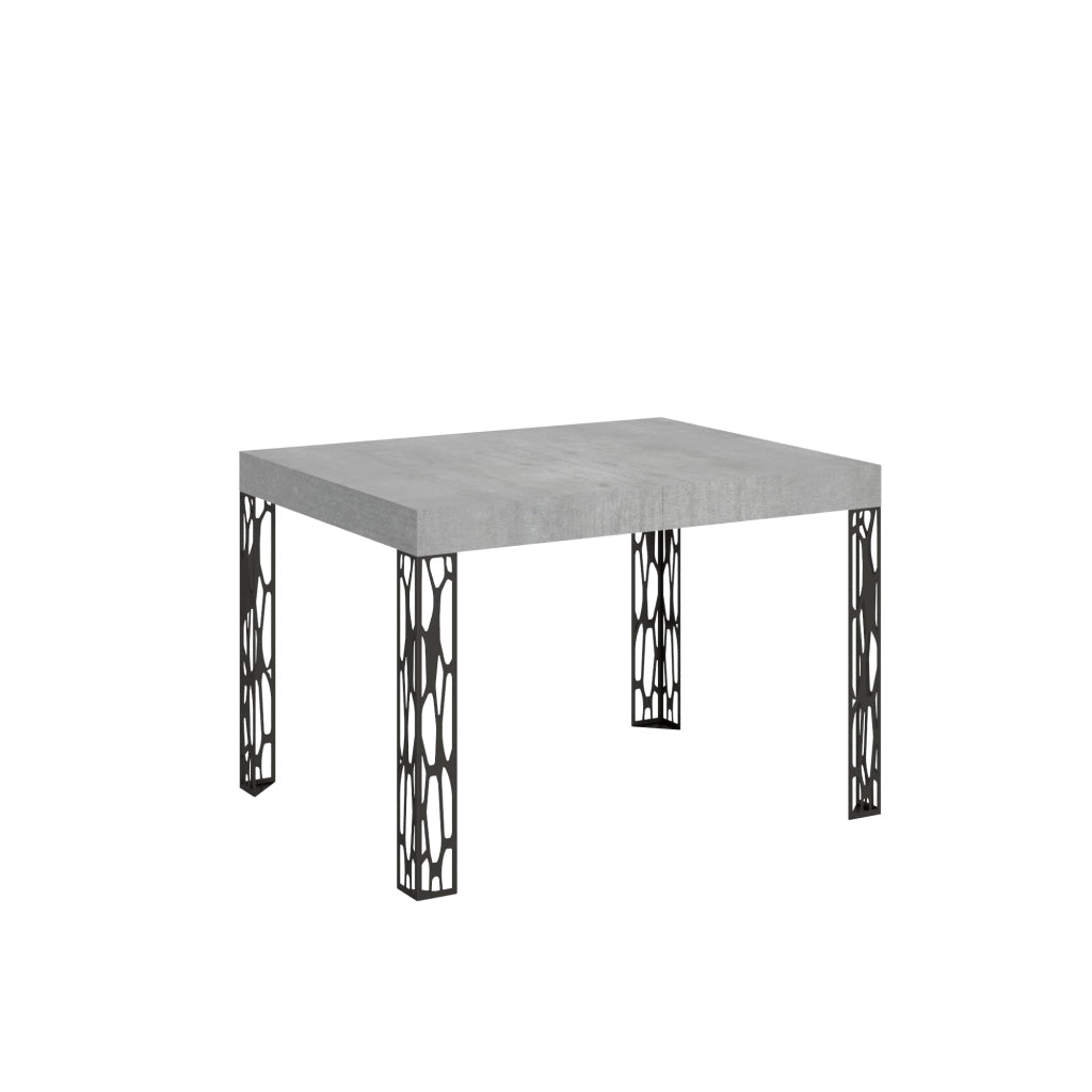 Tavolo Allungabile 110-194x70x77 cm Ghibli Cemento e Antracite