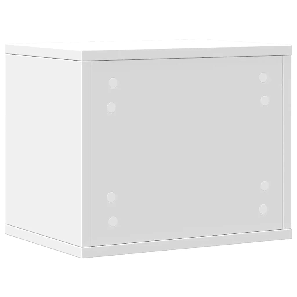 Mobiletto portaoggetti per ufficio 36 x 26 x 29,5 cm in legno ingegnerizzato bianco 02_0043554