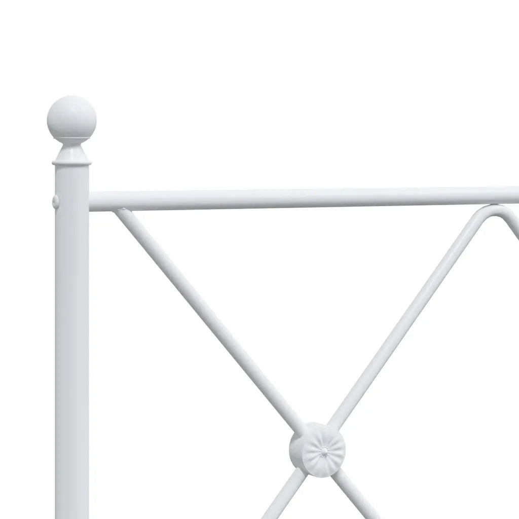 Testiera in Metallo-Testiera in Ferro-Testata Bianco 120 cm 705269