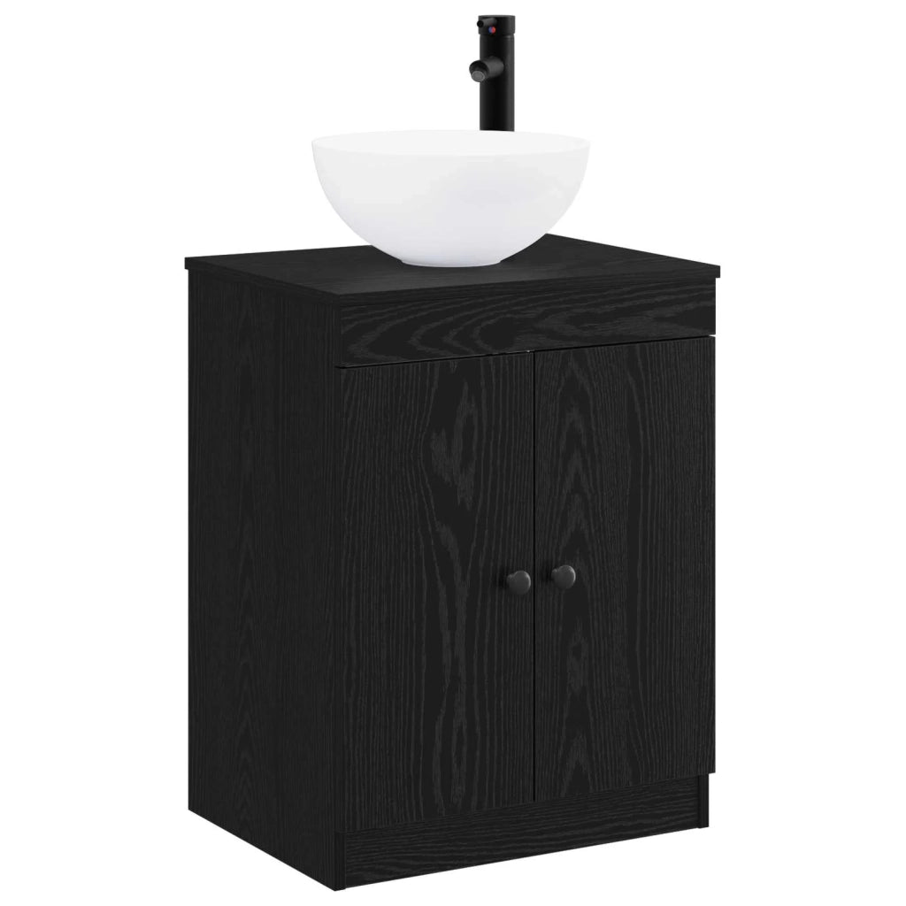 Set di mobili per il bagno Rovere Nero Legno ingegnerizzato 3404215