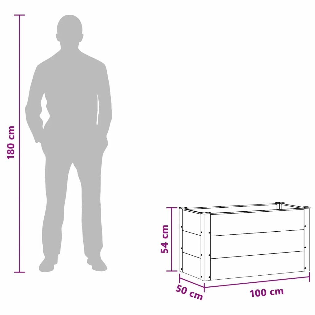 Letto rialzato da giardino Marrone 100 x 50 x 54 cm