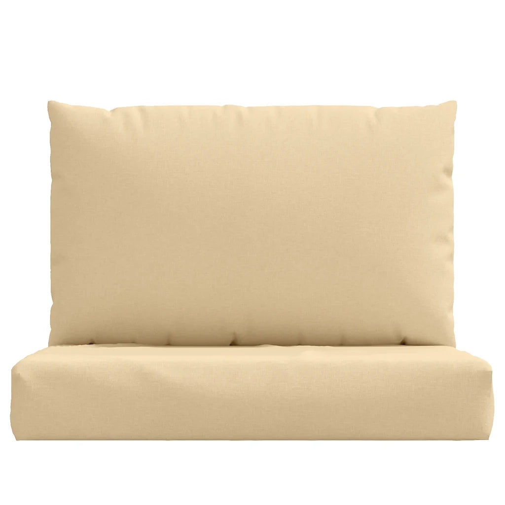 Cuscini per Pallet 2 pz Beige MÃ©lange in Tessuto