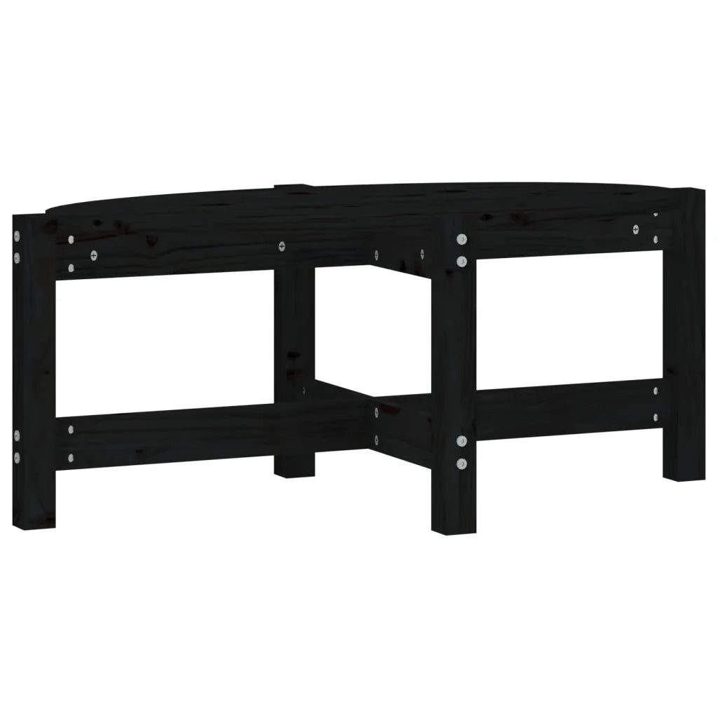 Tavolino da salotto | Tavolino da caff¨¨ | Tavolino da Soggiorno Nero 87x48x35 cm in Legno Massello di Pino
