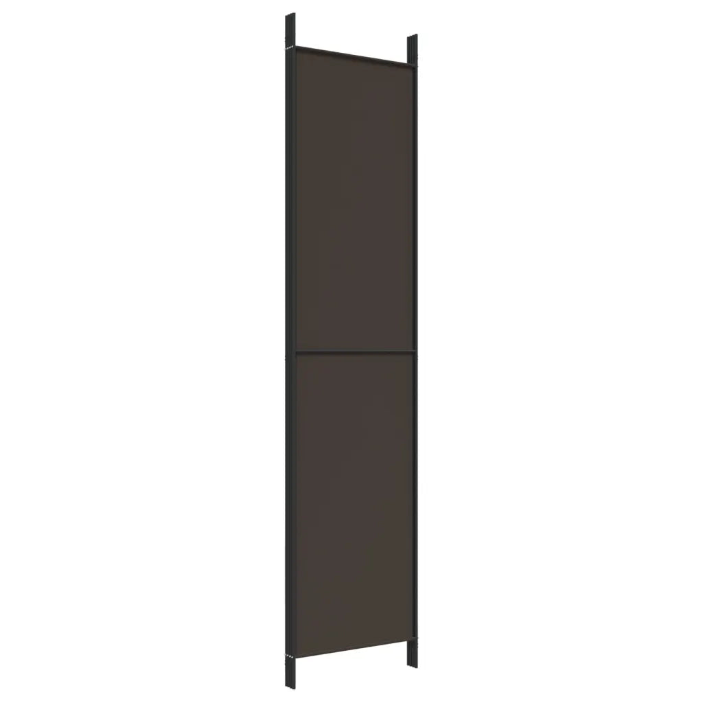 Divisorio Ambienti | Divider per stanze | Paravento a 4 Pannelli Marrone 200x220 cm in Tessuto