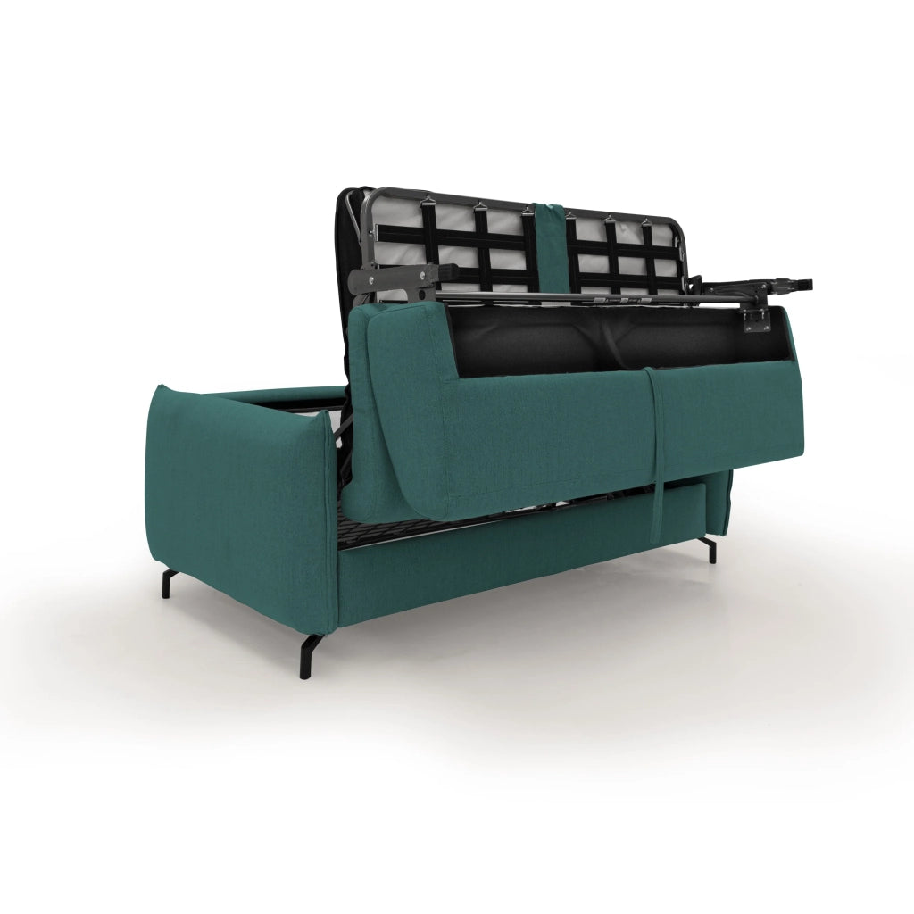 Scarlet Divano letto in tessuto misto cotone impermeabile T19 215 cm (mat.160x197) petrolio