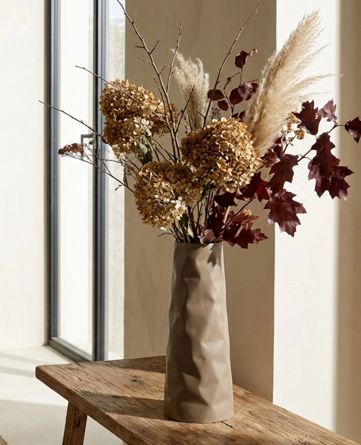 Vaso Norimberga 16x20x50 cm in Ferro Crema