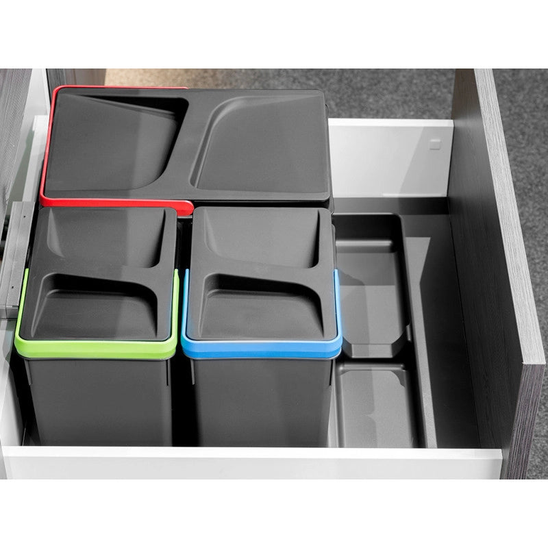 Kit di 2 profili centrali Gola per mobili da cucina, lunghezza 2,35m, con accessori, Alluminio, Verniciato nero