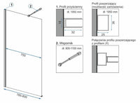Parete Doccia Rea Aero N 80 Transparent Mensola Evo