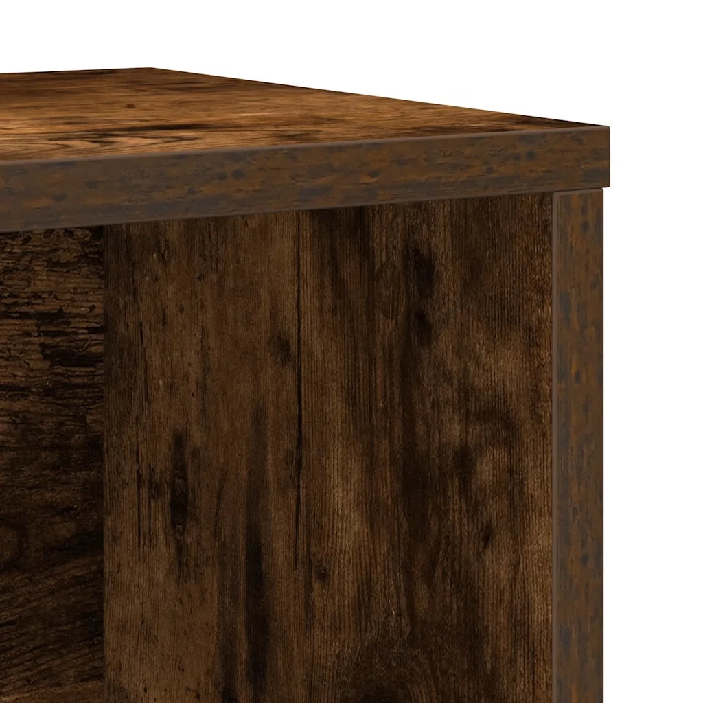 Libreria-Scaffale per Libri-Mobile di Stoccaggio Rovere Fumo 60x24x76,5 cm in Legno Multistrato