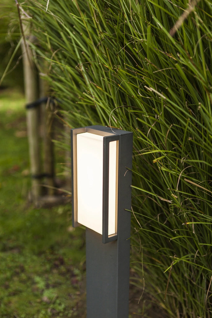Lampione da giardino QUBO antracite Lutec LED 18W IP54