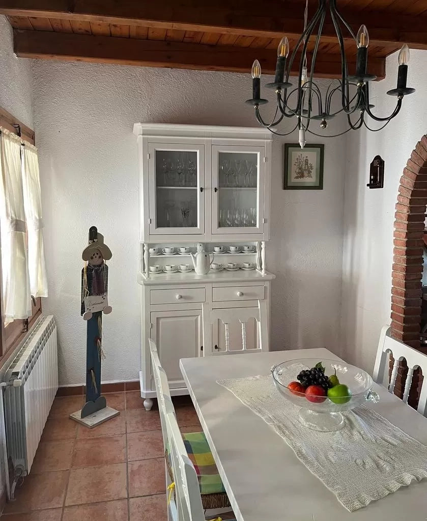 Cristalliera arte povera 2 porte in legno shabby bianco 104x43x205 (1189) - Mobili 2G
