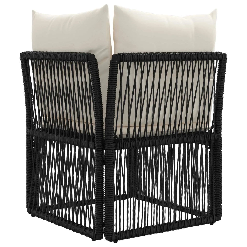 Unità divano angolare Nero polyrattan 42026710
