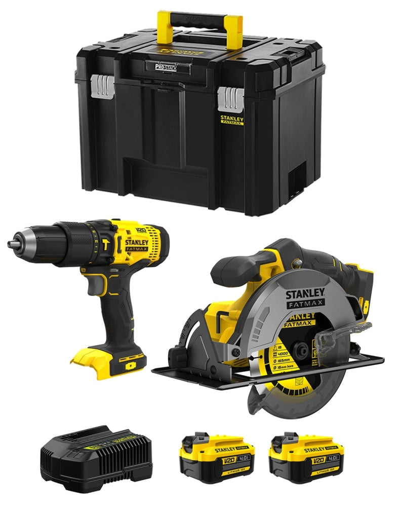 STANLEY FatMax Kit SVK211 (SFMCD711 + SFMCS500 + 2 x 4,0 Ah + Caricabatteria + TSTAK VI)