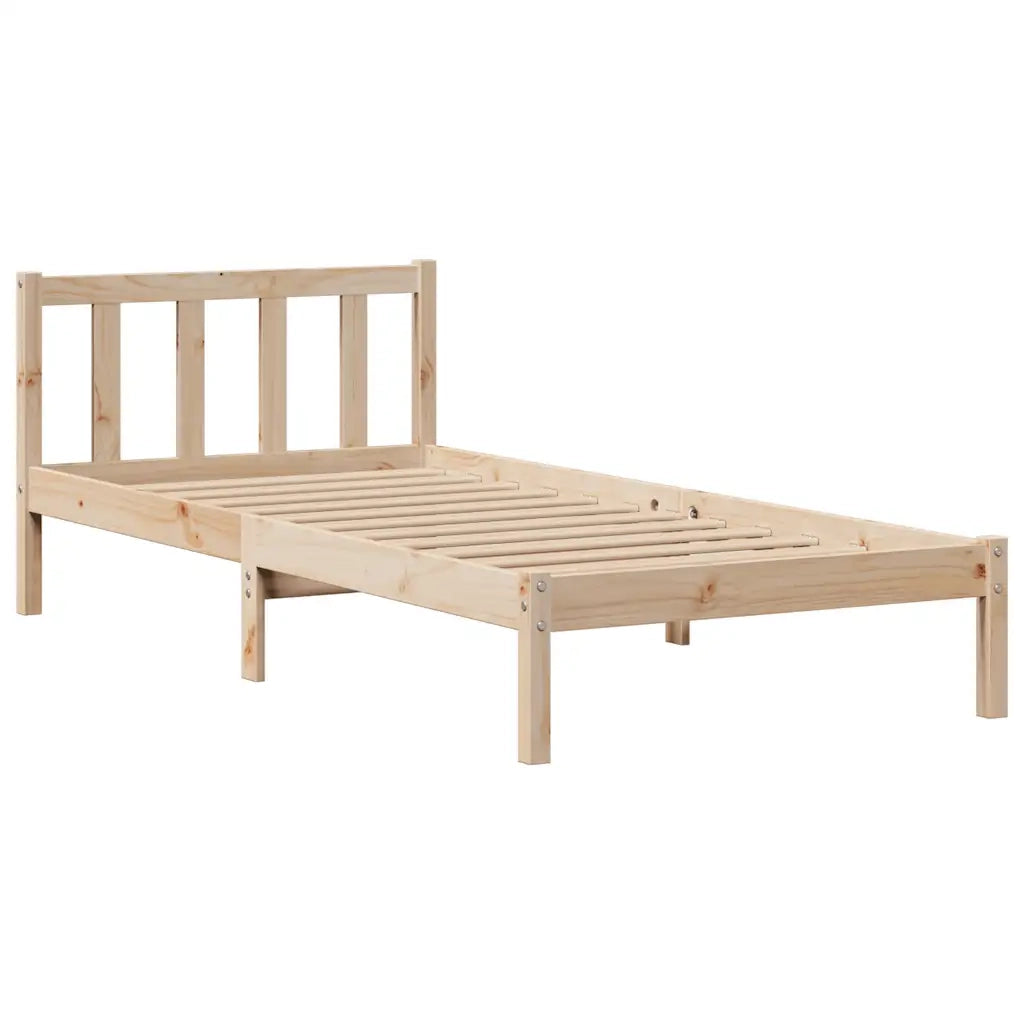 Giroletto con Libreria senza Materasso 75x190 cm in Legno Pino 3321727