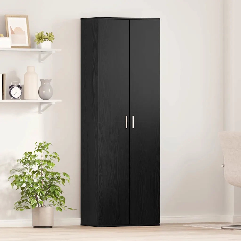 Alto mobile Rovere nero 60 x 35 x 180 cm Legno multistrato 3365569