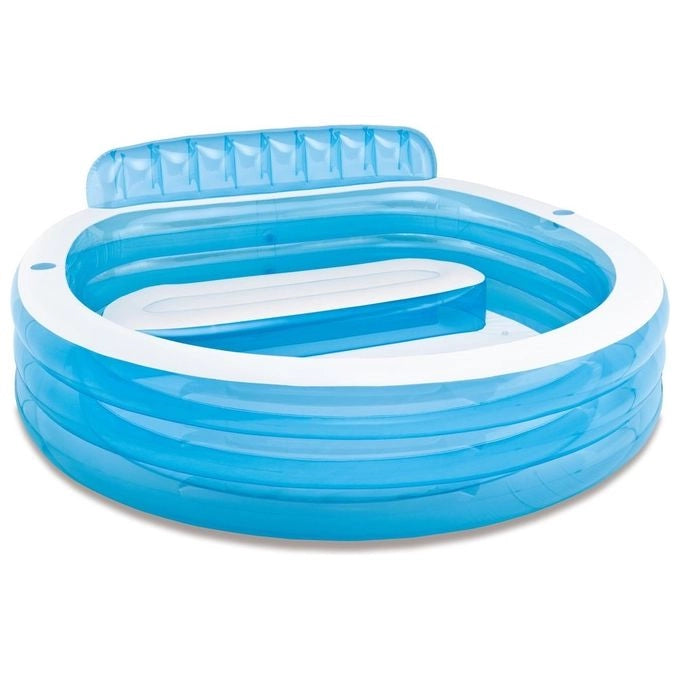 Intex 57190NP Swim Center Family Lounge Piscina Gonfiabile Fuori Terra 229x218x79 cm 590 L Vinile colore Multicolore