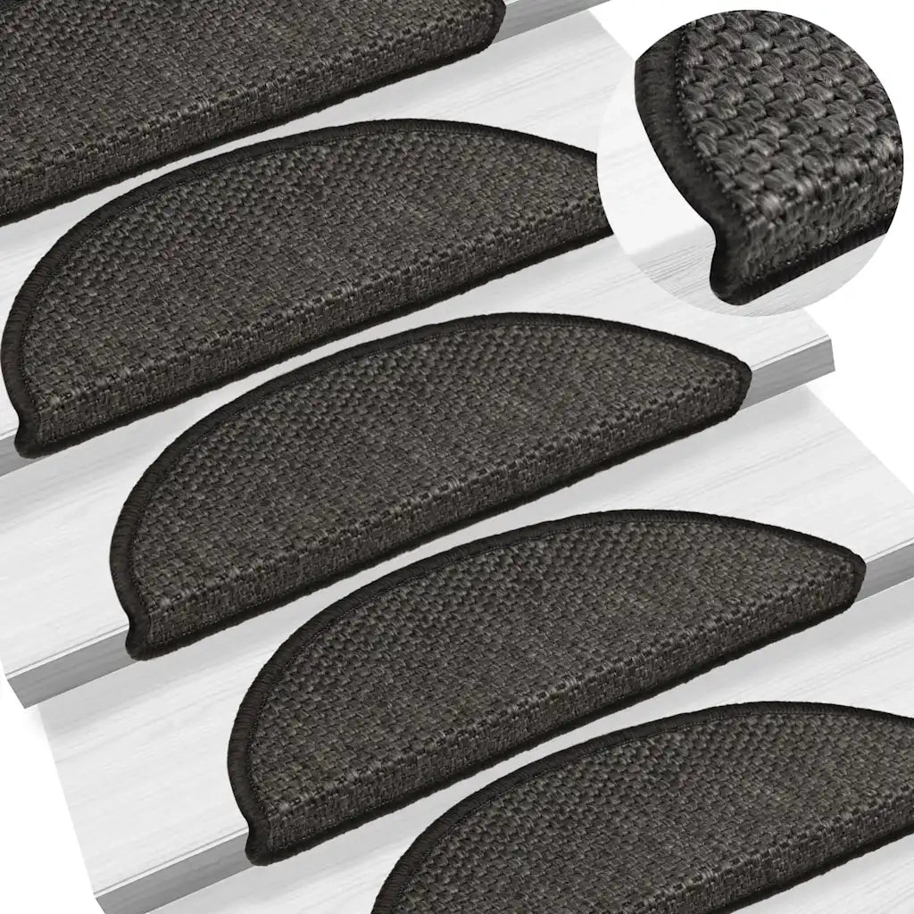Tappeti Autoadesivi Scale Aspetto Sisal 15 pz | Gradini per Scale 56x17x3 cm
