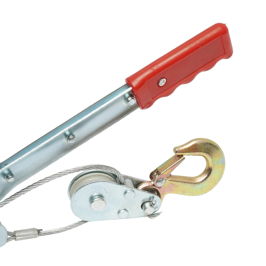 Verricello manuale da 2000 kg con cavo d'acciaio da 4,5 mm x 2,2 m Hoteche