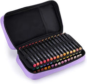 Organizzatore per matite artistiche, contenitore per matite a olio, 60 celle, spazio di stoccaggio in tela con cerniera per matite.