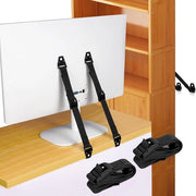 Cinture di sicurezza per TV 2 pezzi, cinture di metallo pesante per la sicurezza dei bambini - regolabili - fissaggi per parete per la baby-proofing delle TV a schermo piatto, cassetti e librerie.