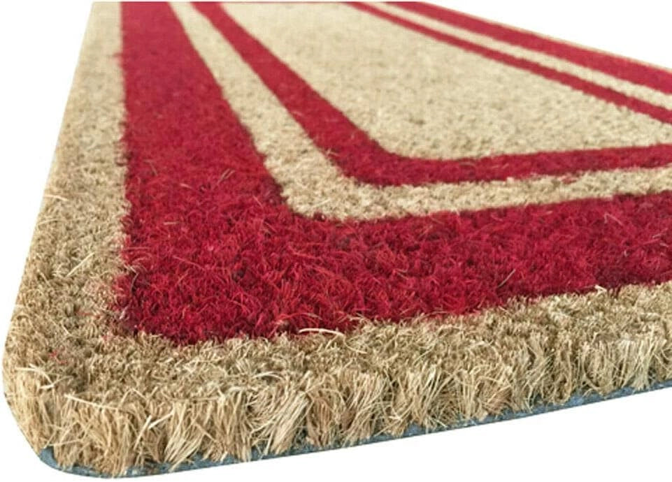 Zerbino Cocco Naturale 40x70 cm Elegante Robusto Ingresso Casa Esterno Antiscivolo Bordeaux