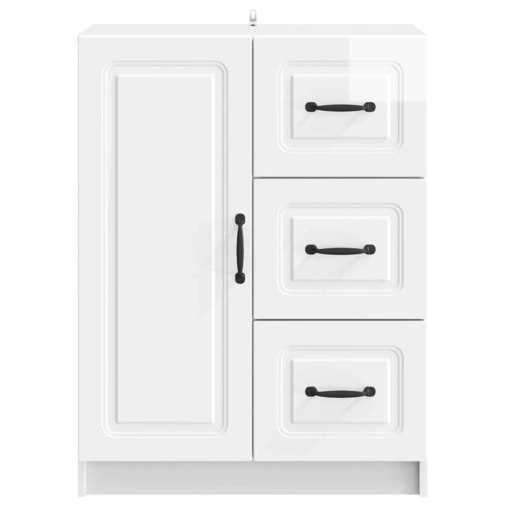 Credenza Bianco Lucido 66 x 34,5 x 87 cm Legno ingegnerizzato 895779