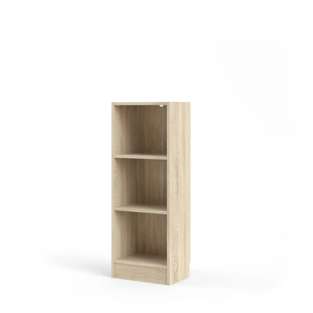 Libreria Alcesti, Scaffale da ufficio, Mobile portalibri, Biblioteca, 41x27 h107 cm, Quercia