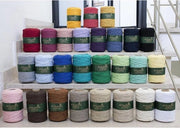 Tessuto in cotone 2 mm (blu elettrico) per macramé - ago e filo per ricamo - Made in Italy