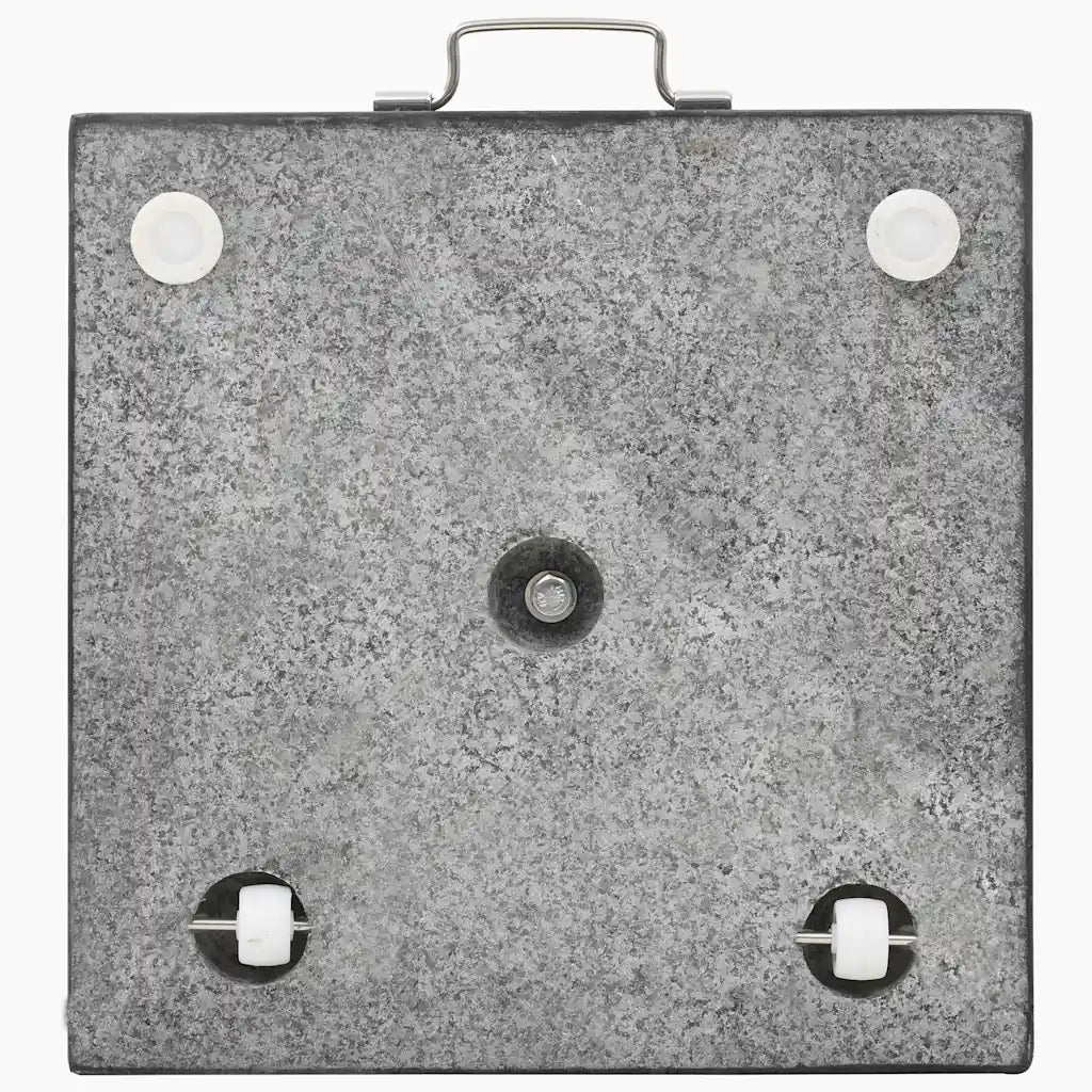Base quadrata per ombrellone 45 x 45 x 5 cm robusta e stabile per uso esterno finitura granito nero opaco 02_0045906