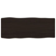 Piano Tavolo | Superficie Tavolo | Piano Scrivania Marrone Scuro 100x40x(2-4)cm Rovere Non Trattato