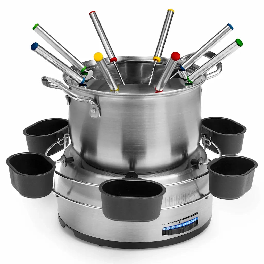 Princess Set Fonduta per Famiglie 800 W Acciaio Inossidabile Grigio 426538