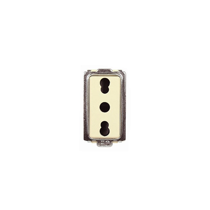 PRESA BIVALENTE 'TONDO' 10/16A 250V 2P+T - EC ELETTROCANALI
