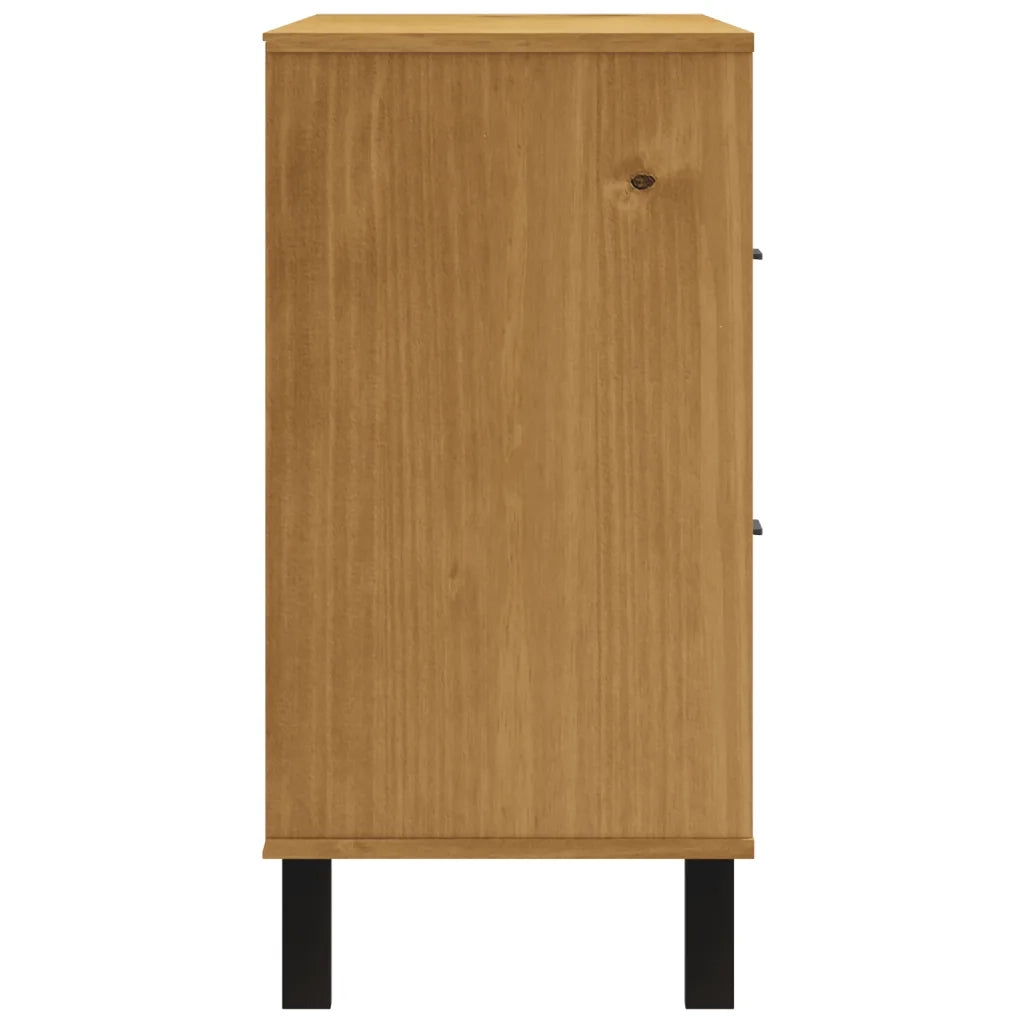 Credenza | Madia | Buffet da pranzo | Armadio da pranzo FLAM 110x40x80 cm Anta in Vetro Massello di Pino