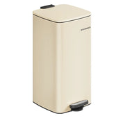 Pattumiera da cucina pattumiera a pedale da 30 litri in acciaio con secchio interno coperchio con chiusura ammortizzata e meccanismo di apertura e chiusura ammortizzata beige argento metallizzato 12_0007228
