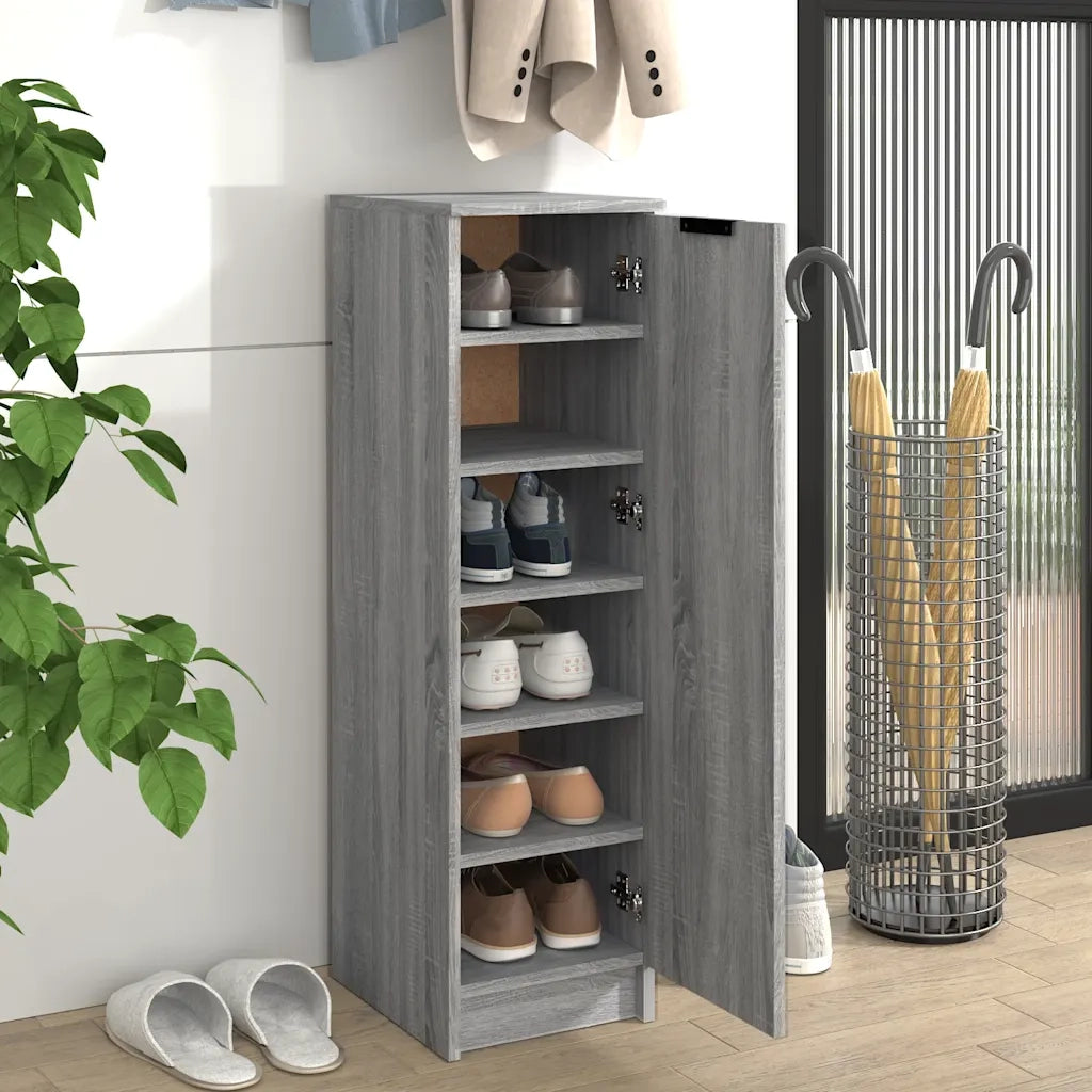 Scarpiera-Scaffale per scarpe Grigio Sonoma 30x35x100 cm in Legno Multistrato