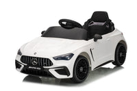 Macchina Elettrica per Bambini 12V Licenza Ufficiale Mercedes CLE53 Sedile in Pelle Bianco