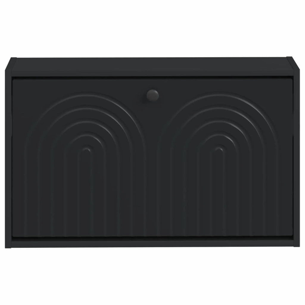 Mobiletto per Scarpe da Muro ALKMAAR 71 x 17 x 43 cm Nero 896186