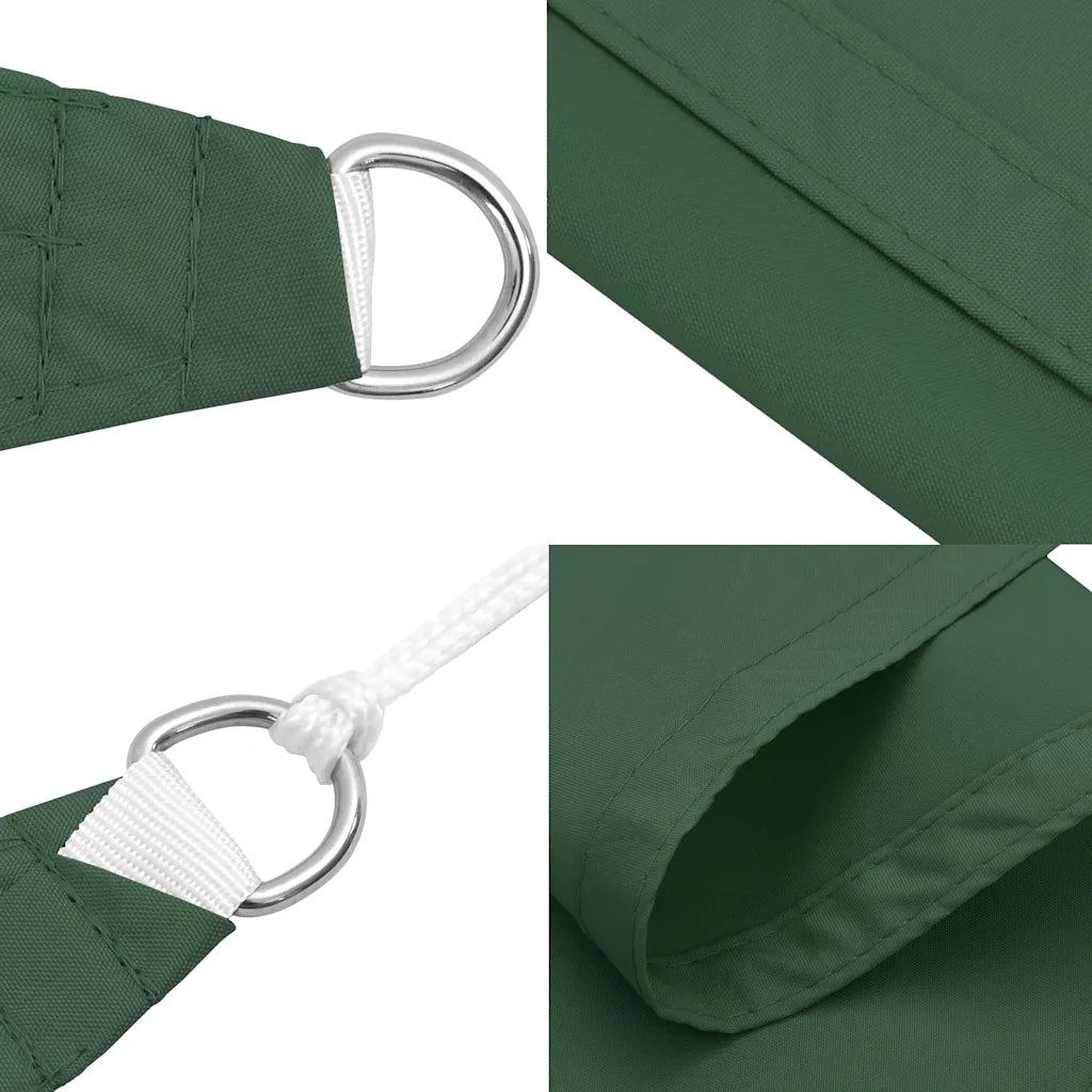 Parasole a Vela Tessuto Oxford Triangolare 6x6x6m Verde Scuro 135515