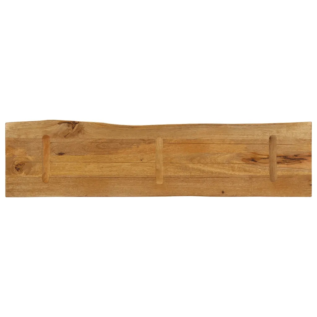 Piano Tavolo 180x40x2,5 cm Bordi Vivi in Legno Massello Mango 370761