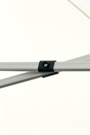 Gazebo da Giardino Pieghevole 3x3x3,25 m in Alluminio Tessuto Bianco