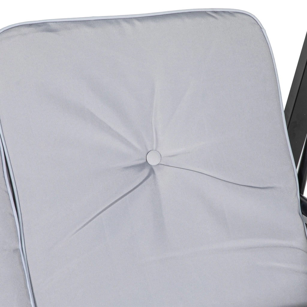 Altalena Giardino 2 Posti con Tetto Regolabile ¨C Zephmum ¨C Grigio 145x116x172 cm