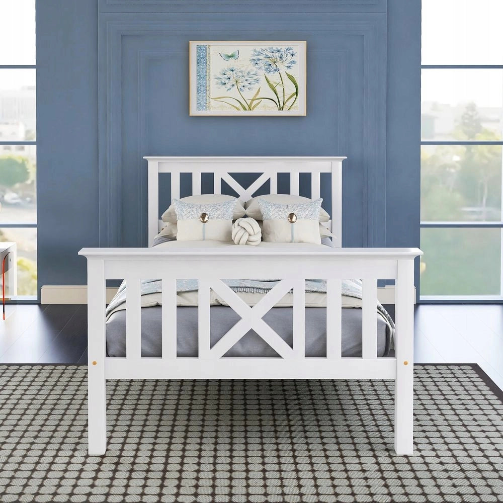 Letto singolo per bambini - Xylo - 90x200 cm legno bianco