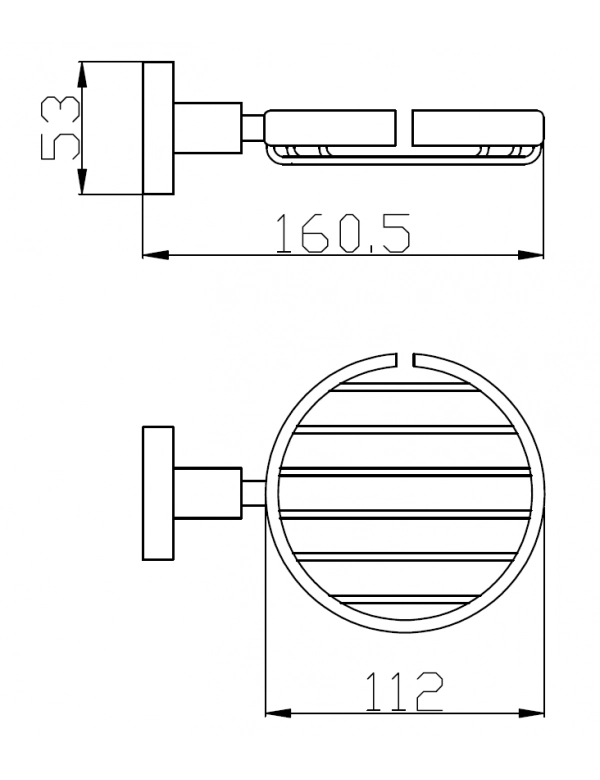 COLORADO portasapone grill in ottone cromato 16,05x5,3 cm