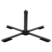 Base Pieghevole Ombrellone Palo Ã˜38/48 mm Nero Lucido Acciaio