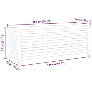 Cassapanca da Giardino 150x50x55 cm in Massello di Eucalipto cod mxl 55358